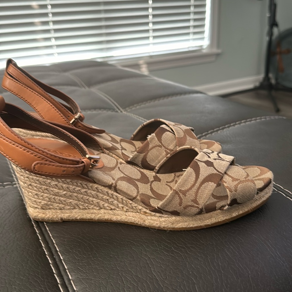 Good condition Coach wedge sandals